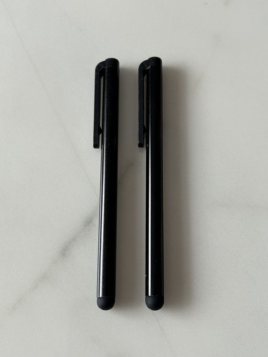 2 stuks Tablet & Telefoon Stift / Stylus pen universeel / Robuuste Touchpen / Touchstift / Touch / Touchscreen Pen / Zwart van Merkloos