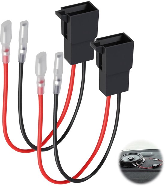 2 stuks universele audio-luidsprekeradapter, luidsprekeradapterkabel auto luidsprekeradapter, aansluiting van achteraf luidsprekers op DIN-aansluitingen, compatibel met verschillende automodellen
