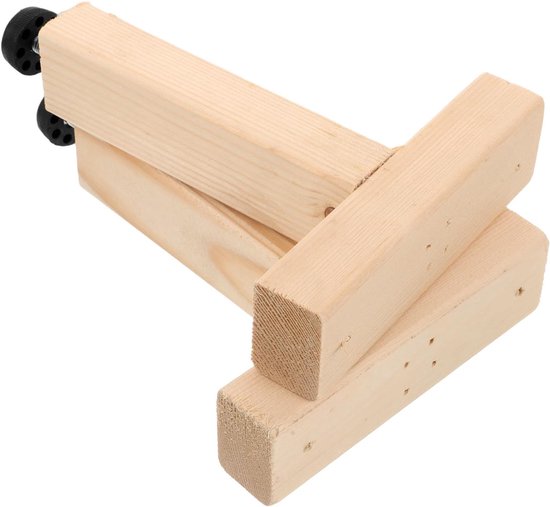 2 Stuks Verstelbare Houten Steunpoten voor Bedframe Hoogte Verstelbaar Stevige Ondersteuning voor Middenbalken Antislip Basis Geschikt voor Houten Bedden Lattenbodems