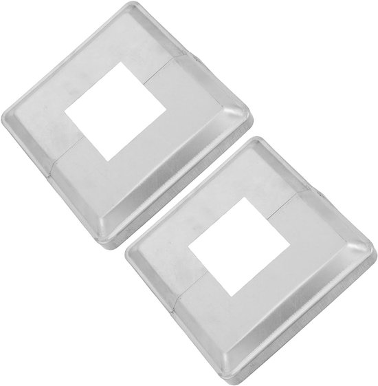 2 Stuks Vierkante Paalvoetafdekking Split Type Naadloze Post Base Cover voor Deck Leuning Trap Veranda Te Monteren Bodemplaat Afdekking voor Buitenleuning