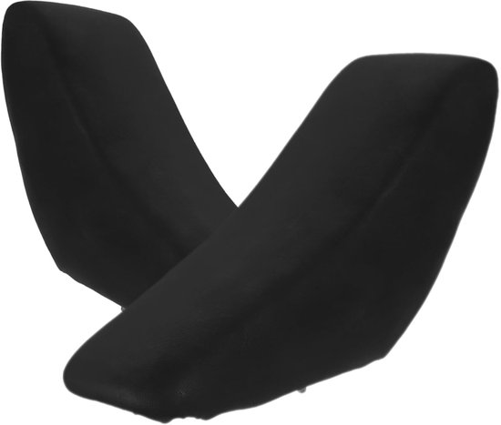 2 Stuks Vierwiel Zitkussen Wieler Motorfiets Passagier Minibike Omslag Vuil Zadel Rug Zitkussen Voor Crossmotor Achterkant Quad Pitfietsstoelkussen Atv-kussen Zwart Polyester