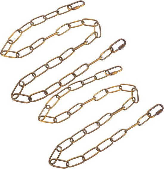 2 Stuks Vintage Metalen Lampketting met Stevige Constructie Verbindingssloten Hangende Ketting Verlenging voor Kroonluchters Planten Verlichting Eenvoudig Te Installeren Duurzaam