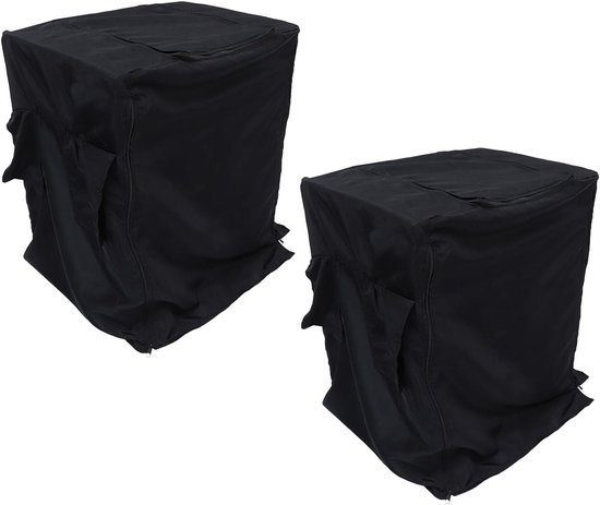 2 Stuks Vogelkooihoes Geïsoleerd Zwart Thermische Beschermhoes voor Kleine Dieren Ademend Wasbaar Warmtebehoud voor Parkieten Lovebirds Puppy Kittens in Winter