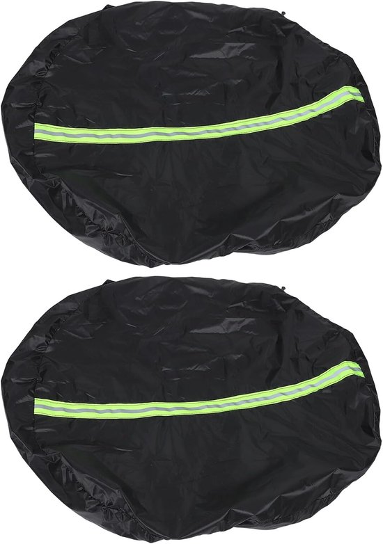 2 Stuks Waterdichte Autowielhoezen Xl Maat met Schokabsorptie Uv-bescherming Reflecterende Bandenbeschermers voor Standaard Reservewielen Geschikt Seizoenen Eenvoudig Te