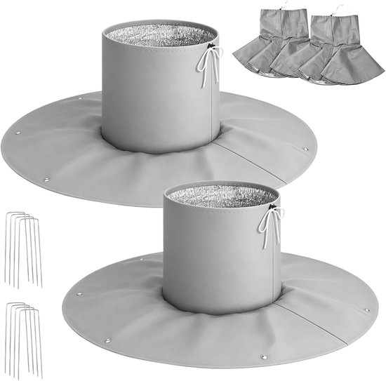 2 stuks winterbescherming voor palmen wortel: 30 × 30 × 100 cm winter plantenbeschermzak van vliesstof aluminium isolatiewatten, palmwortelbescherming voor planten en bomen tot 30 cm diameter