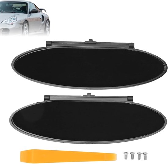 2 Stuks Zonneklep Spiegel Cover, 99670142102 ABS Zonneklep Make-up Spiegel Cover Vervanging Voor Boxster Cayman 986 987
