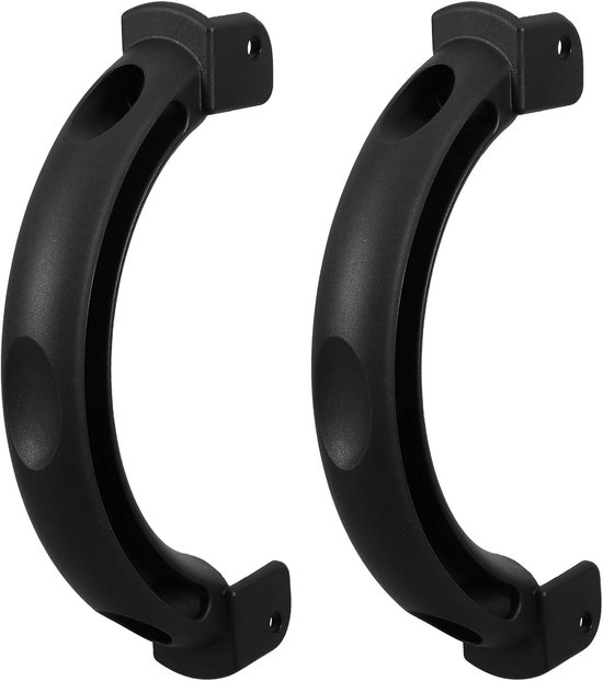 2 Stuks Zwarte Nylon Deurgrepen met Zijmontage Stevige Poorttrekkers voor Houten PVC Metalen Garagedeuren Eenvoudige Installatie met Montageaccessoires