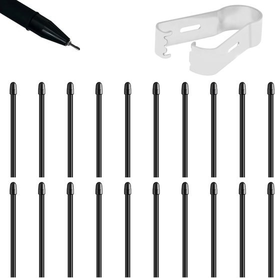 20 Pcs Pen Tips - Installatietool - Vervangende Pen Tip Maker - Schrijfhulpmiddelen voor Remarkable 1 en 2 - Zwart van Merkloos