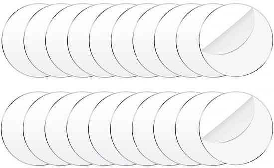 20 stuks acrylglasplaat, transparant, 50 mm, 2 mm, zonder lasergat