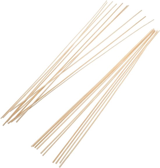 20 Stuks Bamboestokken voor Knutselactiviteiten Flexibele Splintervrije Vliegersteunen voor Jongen Meisje Veilige Diy-kit voor Ouder-jongen Meisje Interactie Buiten Creativiteit