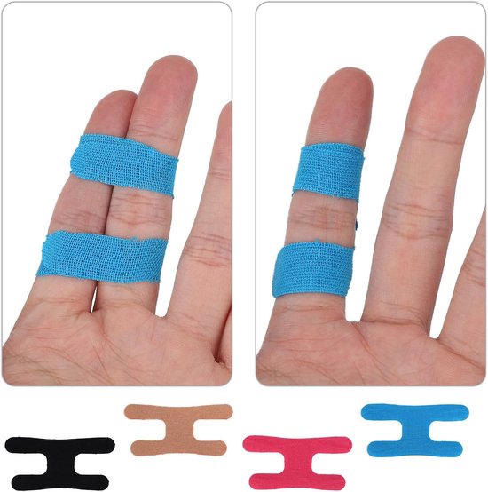 20 Stuks Golftape voor Vingers, Voorgesneden Kinesiotape Ademend Golftape Vingers Geschikt voor Klimmen Honkbal Voetbal en Andere Buitensporten (4 Kleuren)