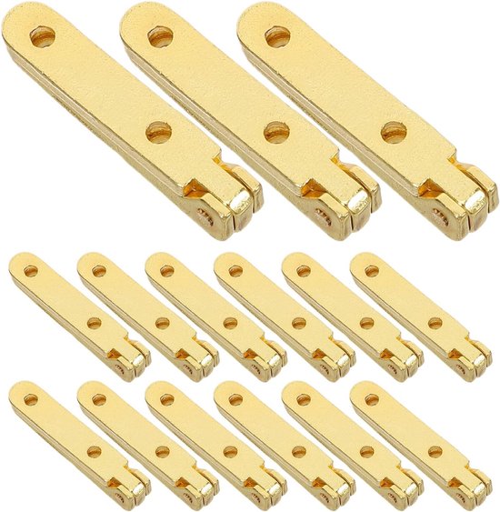 20 Stuks Gouden Kleine Metalen Scharnieren voor Sieradendozen Onzichtbare Duurzame Kistscharnieren Geschikt voor Houten Kasten Decoratieve Meubelaccessoires