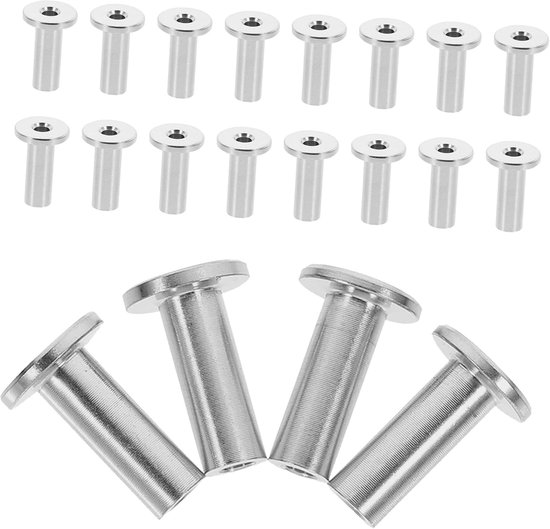 20 Stuks Kabelrailset Beschermhoezen Roestvrij Staal Beschermhoes Houten Paalbeschermer Kabelrailbeschermer Kabelrailhoes Roestvrij Staal Beschermhoezen Zilver