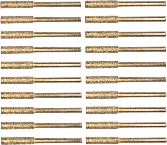 20 Stuks Kettingzaagslijper Braamslijpkop Roterende Vijlslijpgereedschapset Kit Elektrische Slijper (4,8 mm)