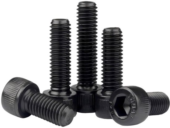 20 stuks M3 X 16mm Cilinder zeskantkop bouten - Zeskantbouten zeskantkopbout 304 Roestvrijstalen Schroeven voor reparatie bevestigingsmiddel, zwart