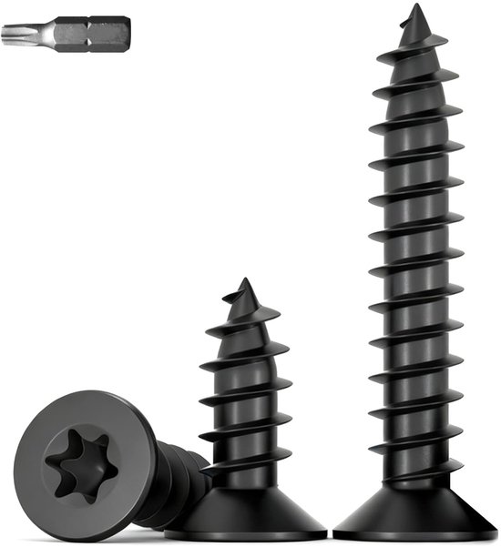 20 Stuks M5x25mm Torx Houtschroeven Verzonken Kopschroeven Zwart