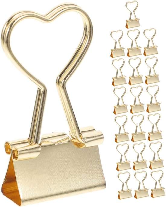 20 Stuks Metalen Bindklemmen - Multifunctionele Kantoor- En Schrijfwarenminiklemmen Voor Studie En Decoratieve Paperclips