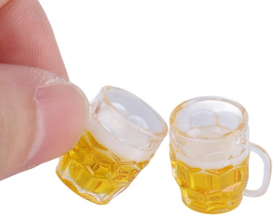20 stuks Mini Bierpul Model Compacte Draagbare Simulatie Bierpul Micro Accessoires Gebruikt voor Mini Diy Ambachten Accessoires