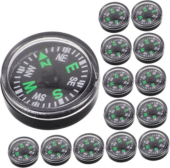 20 Stuks Mini Lichtgewicht Plastic Draagbare Outdoor Navigatie voor Wandelen Backpacken Kamperen Snelle Richtingsbepaling Compact Duurzaam voor Noodgebruik