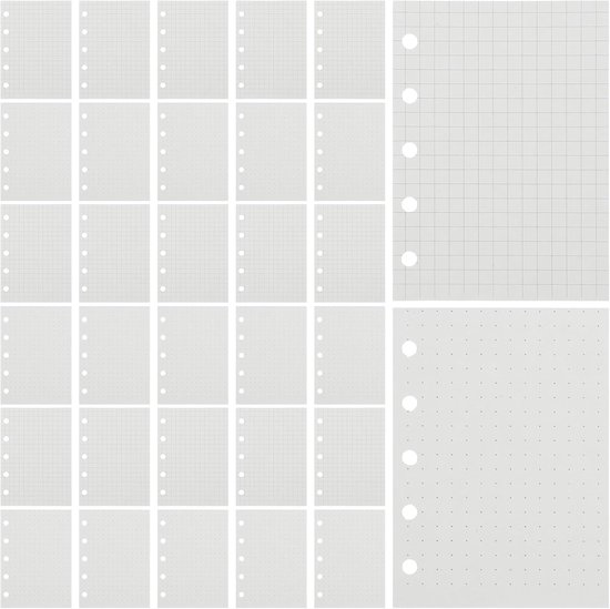 20 Stuks Mini Navulpapier Bladen Per Boek Met Gelinieerde Puntlijn Voor Binder Planner Inserts Geschikt Voor Pocket Notitieboekjes Agenda Gebruik