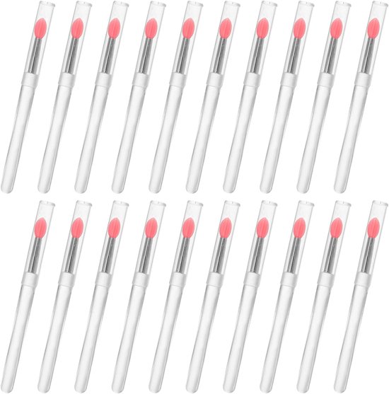 20 Stuks Nail Art Siliconen Sticks Metallic Spiegel Effect Sticks Glitter Kwasten Spiegel Effect