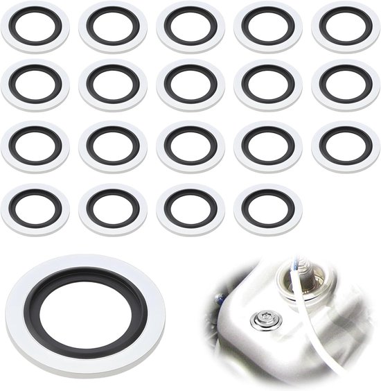 20 stuks pakking dop olieafvoer voor Peugeot Citroen Renault olie afvoerschroef OEM 110265505R, 6079970345, 8200641648, 3121867, 7700266044
