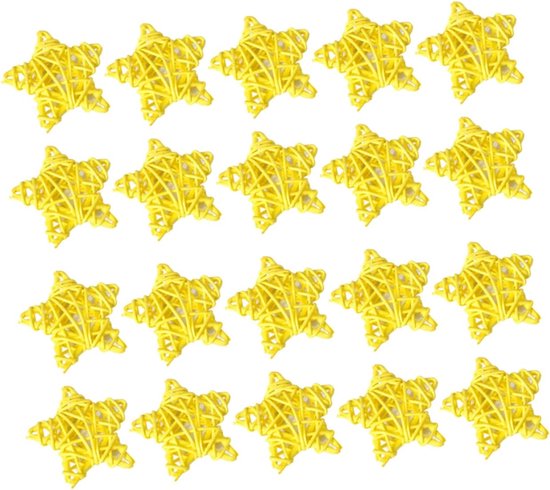 20 Stuks Rieten Ornamenten voor Hangdecoratie DIY Natuurlijke Rotan voor Kerst Huis Bruiloft Feestelijke Sfeermaker