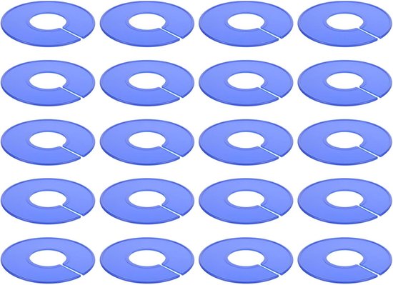 20 Stuks Ronde Plastic Kleding Scheiders Stevige Kast Verdelers voor Kledingorganizer Duurzame Garderobe Scheidingsringen voor Kledingstang Plankindeling