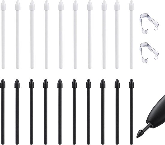 20 Stuks S Pen Reservepunten voor Samsung Galaxy Tab S7 FE/S7/S7+ Plus/S8/S8+ Plus/S8 Ultra, S Penpunten Met Installatiegereedschap