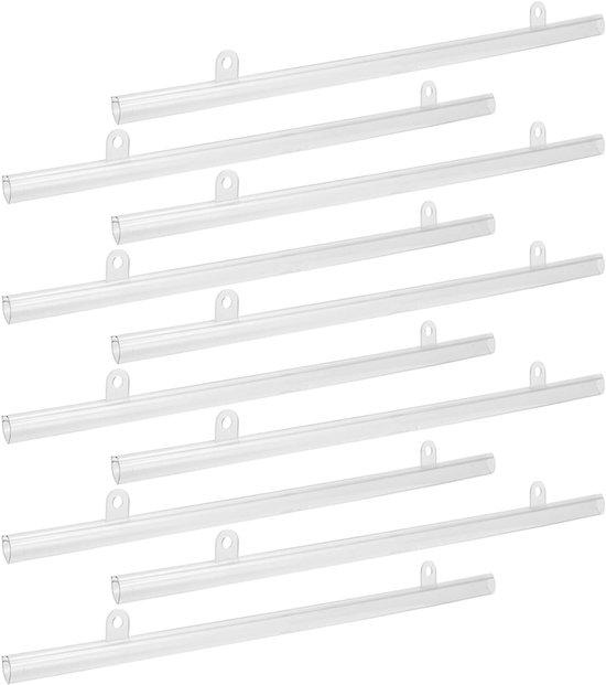 20 Stuks Transparante PVC Poster Ophangrails Lichte Stofafstotende Ophangstangen voor Posters Kaarten Banieren voor Kantoor Thuiswanddecoratie
