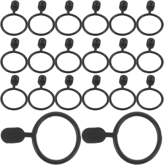 20 Stuks Waterdichte Dopring Siliconen Waterdichte Oplaadpoortafdekking Voor Zaklamp Oplaadpoort Stofdichte Plugdop Siliconen Zaklamp Oplaadgat Stofplug Oplaadpoortafdekking Zwart