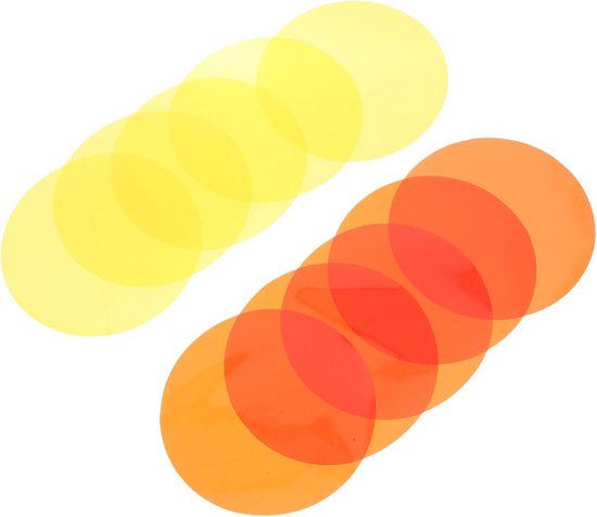 20 Stuks Zelfklevende Gel Lichtfilters voor Sfeerverlichting Warm Licht Effect met Gele Zonnetinten Geschikt voor Studio Spotlights LED Lampen