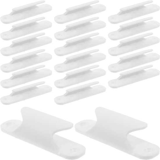 20 Stuks Zelfklevende Plastic Handvatten voor Lade Versterkte Trekknoppen Zonder Boren Eenvoudig Te Installeren voor Glazen Schuifdeuren Meubels
