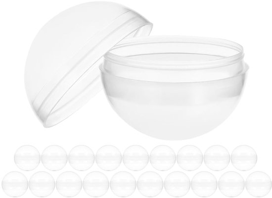 200 stuks 1,8 inch capsules voor kauwgomautomaten - Lege ronde plastic bakjes voor prijzen, feestartikelen - Verrassingsvullingen, schatzoekdoos