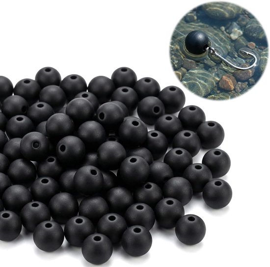 200 stuks 5 mm zachte rubberen kralen voor karpervissen, premium PE-materiaal, ultralichte viskralen, universele visaccessoires voor zoet water en zout water visrigs