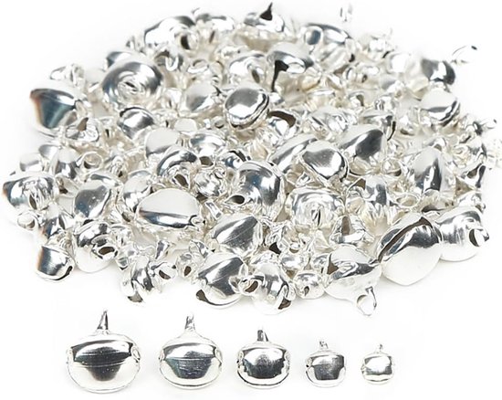 200 stuks kleine belletjes, mini-belletjes, klokken om te knutselen, metalen belletjes van koper, roestbestendig, klankvolle belletjes voor doe-het-zelf knutselen, Kerstmis, belletjesstaafjes