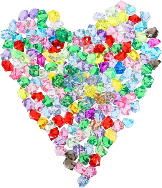 200 Stuks Mixkleurige Acrylstenen Vaasvullers Onregelmatige Gebroken Ijsrotsen voor Partytafels Viskwekerij Tafelaankleding Displays