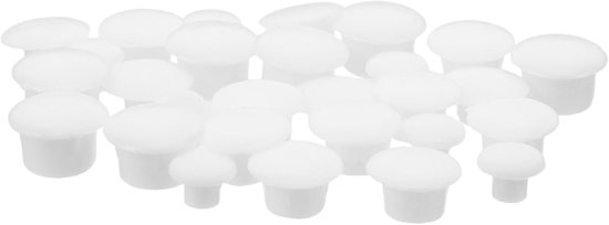 200 Stuks Ronde Plastic Meubelpluggen Decoratieve Afdekdopjes voor Meubels Kasten Planken Eenvoudig Te Monteren zonder Gereedschap Wit