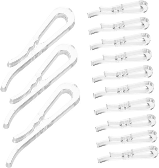 200 Stuks Transparante Plastic Shirt Clips Slip Kleding Klemmen Organisatie van Shirts Jurken Duurzame U Vormige Kledingclips Thuis