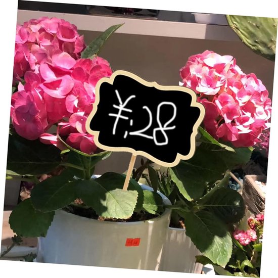 20stuks Krijtbord Toppers Houten Tuin Labels Voor Bloemen Planten Voor Decoratie Signage Lichtgewicht Draagbaar Geschikt Voor Feesten Creatieve Projecten