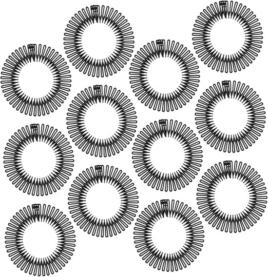 24 Stuks Flexibele Stretch Hoofdbanden met Tandjes Elastische Plastic Haarbanden voor Vrouwen Veilige Spring Design Cirkel Kam voor Eenvoudige Styling Professioneel Haarverzorging