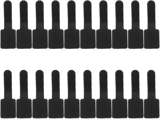 24 Stuks Herbruikbare Zelfklevende Lus Kabelbanden Draagbare Organizer Strips voor Bureau Auto Huis Geschikt voor Tv Computer USB Kabelbeheer