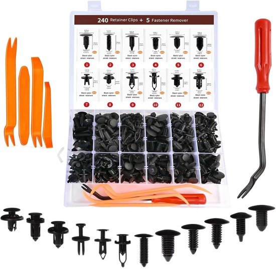 240 Stuks Auto Bevestigingsclips Voor Renault Kangoo II Express Compact 2013-2019