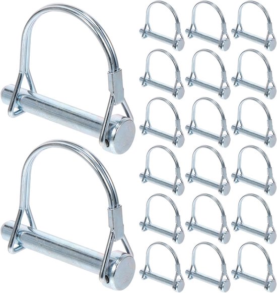 25 Stuks Veiligheidsspeld Zware Draadvergrendeling Pinnen met Halve Cirkelvorm voor Aanhangers Tuintractoren Ladingkoppelingen Duurzame Shaft Locking Pins