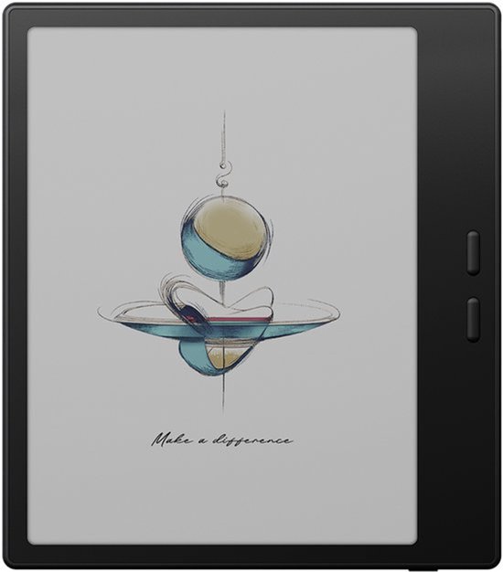 2e Kansje BOOX Go Color 7 Gen II - zwart - Kleuren e-inkt e-reader met 7" met schrijfmogelijkheid , android 13, play store, bladerknoppen van BOOX