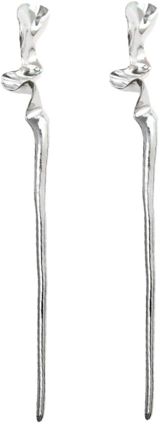 2stuks Antieke Chinese Haarnijpers Voor Vrouwen Vintage Geometrische Metalen Haarstokken Oudzilver Voor Haar Diverse Gelegenheden