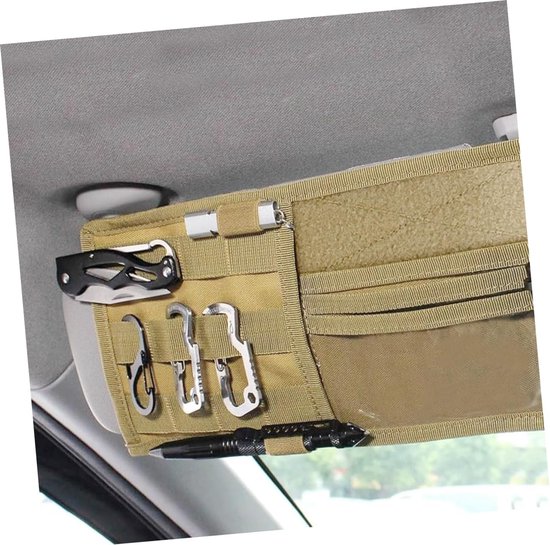 2stuks Auto Zonneklep Organizer Met Zonnebril Houder Ruimtelijke Oplossing Voor Kaarten Essentiële Items Voor Auto-organisatie Gemakkelijke Toegang