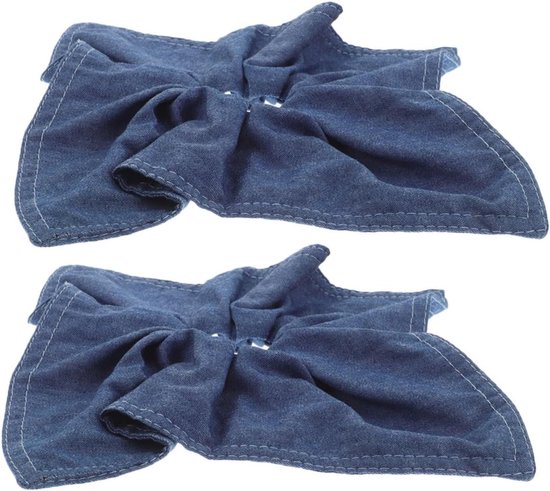 2stuks Denim Blauw Vierkante Sjaal Haarbanden Voor Vrouwen Elastische Haaraccessoires Comfortabel Voor Diverse Haarstijlen Geschikt Voor Casual Formele Gelegenheden