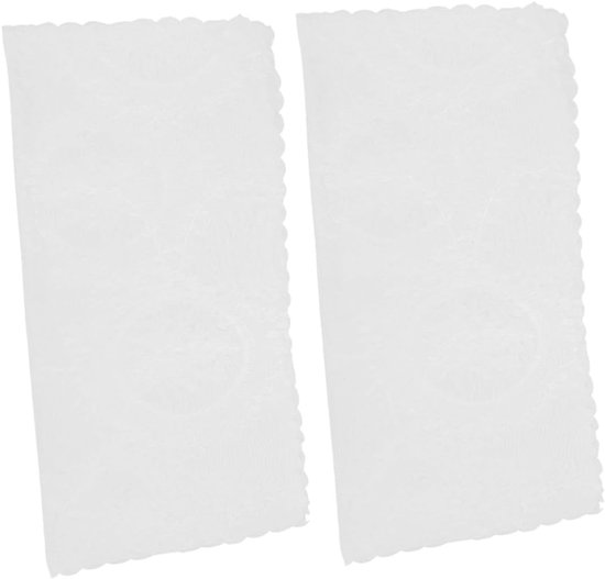 2stuks Elegante Laken Hoes Voor Make-up Spiegels Bloemmotief Tafelkleed Voor Nachtkastje Dressoir Voor Slaapkamerdecoratie Onderhoud Van Meubels