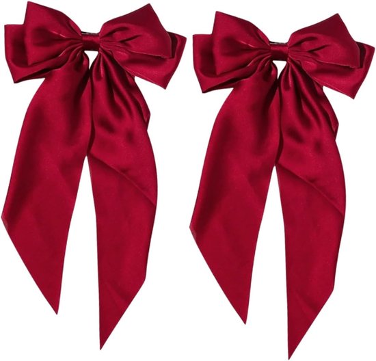 2stuks Grote Haarstrik Clips Modevolle Metalen Veer Haarclips Met Lange Tails Geschikt Haartypes Elegante Accessoires Voor Vrouwen Cadeau Voor Vriendinnen